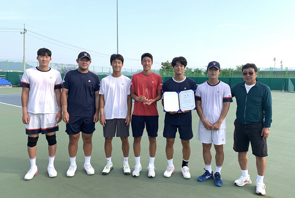 한국실업테니스연맹전 남자단체 3위