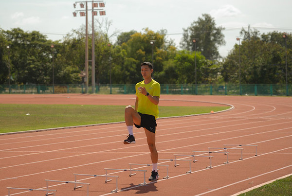 용인특례시 직장운동경기부 소속 육상 높이뛰기 우상혁 선수 훈련 모습